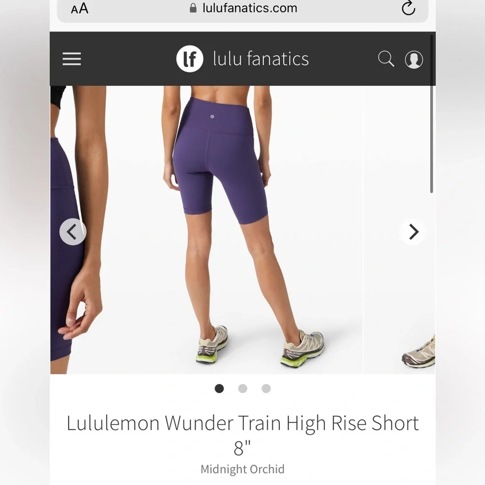 NWT Lululemon Wunder Train High Rise Short 8